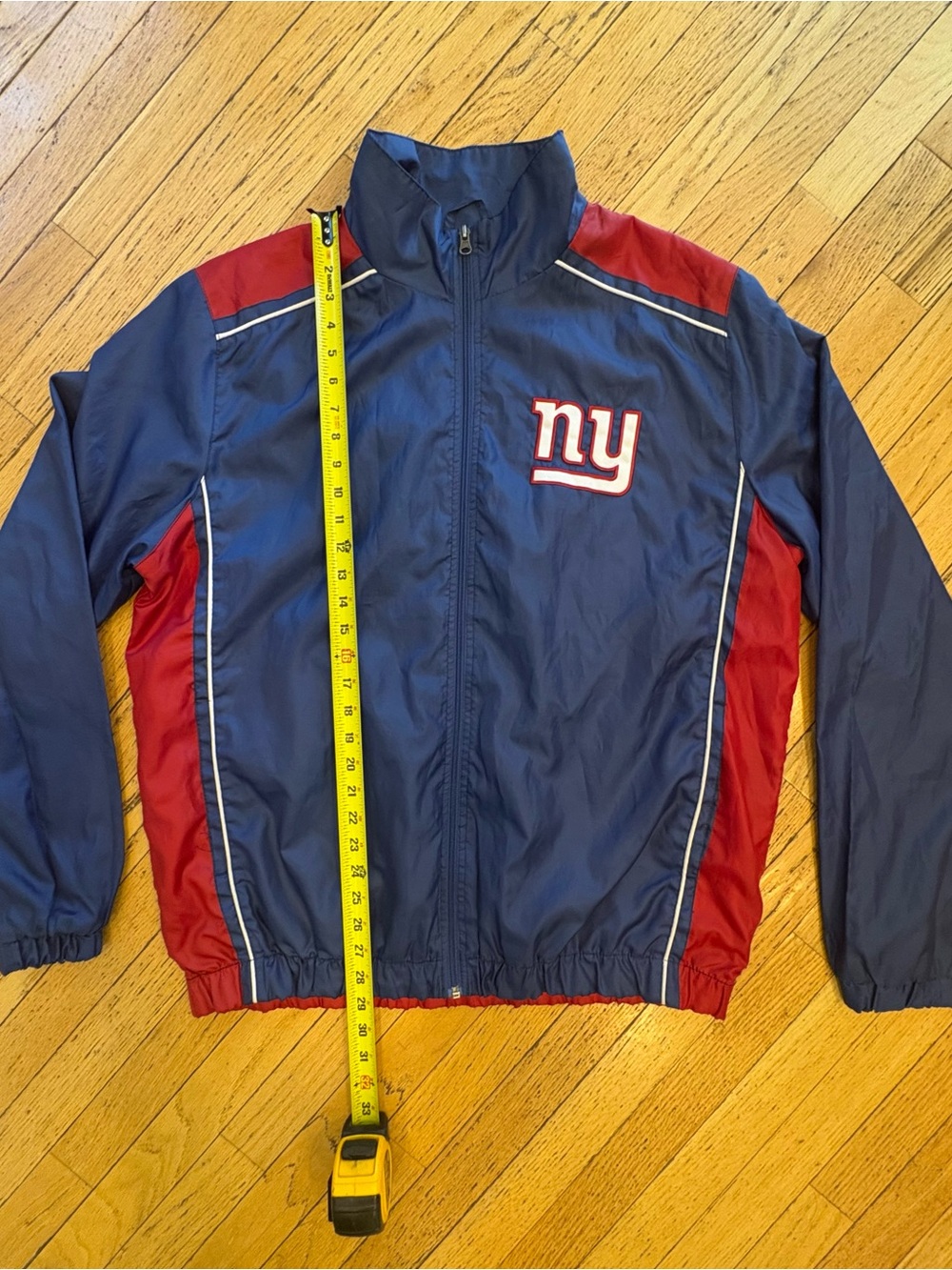 NFL Navy and Red Zip-Up Windbreaker Jacket